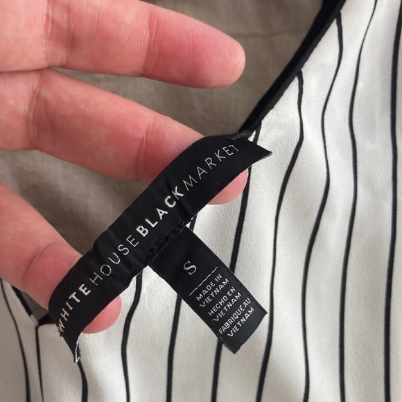 WHBM Spaghetti Strap Tank. Reversible: Black + white Dots or Stripes. Size S EUC - Picture 5 of 5